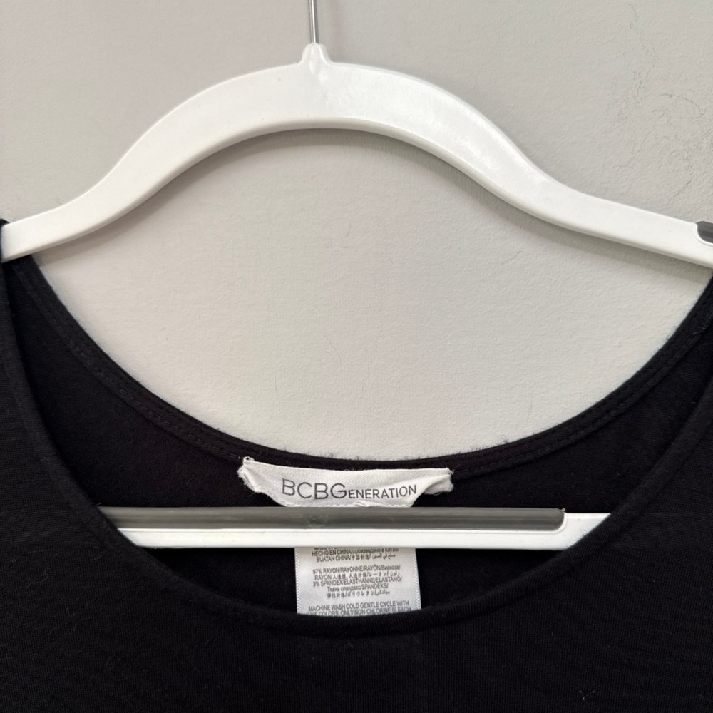 Bcbgeneration Black Asymmetrical Long Sleeve Blou… - image 4